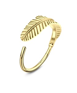 Gold Plated Leaf Silver Nose Ring NSKR-72-GP